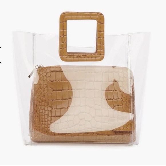 STAUD SHIRLEY BAG | TAN CROC EMBOSSED - NWT